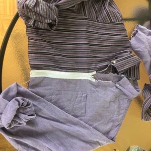 two pattern distressed zipper up top